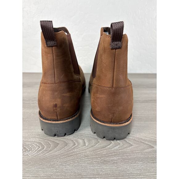 Chaco Fields Chelsea Brown Leather Waterproof‎ Boots Men\'s Size 12 EU 45- NWOB